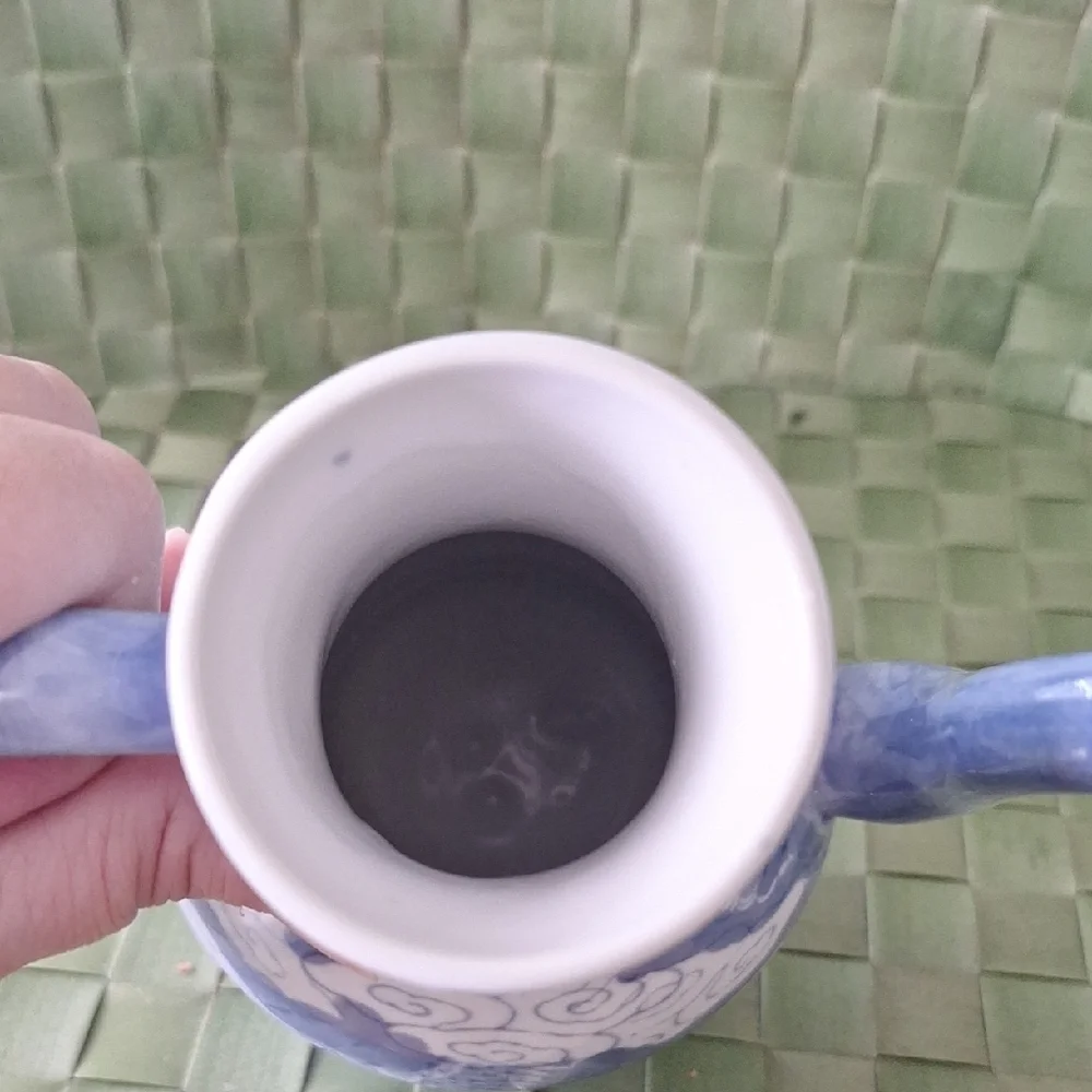 Pier 1 Blue and White Ceramic Teapot